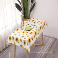 printed sunflower tablecloth with flannel back